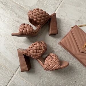 Steve Madden braided sandals in nude